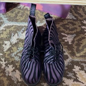Dr. Martens Zebra Print Pascal Boots
